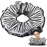 UniqKaliber Layered Clown Collar, Tulle Ruffled Fake Collar Mesh Clown for Halloween Carnival Cosplay