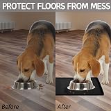 MateeyLife Cat Food Mat Anti-Slip Silicone Waterproof 46x30cm Black view 6