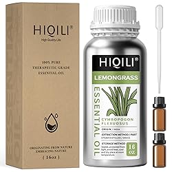 HIQILI 16 Fl Oz Lemongrass Essential Oil, 100% Pure