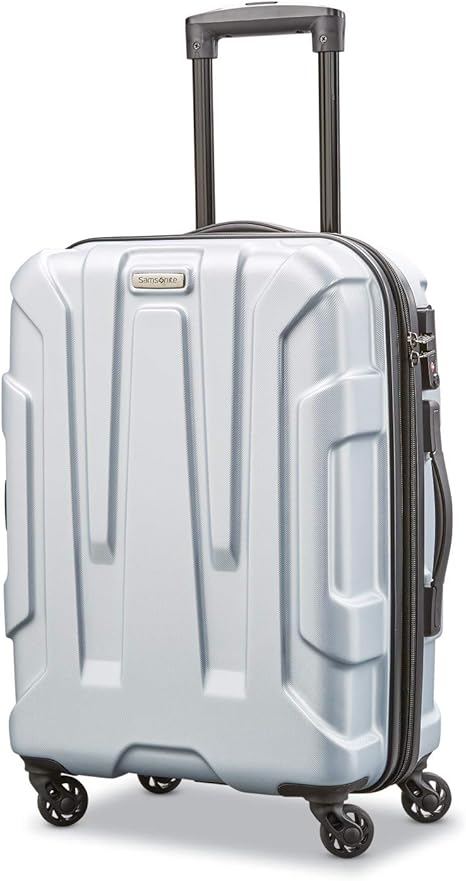silver luggage