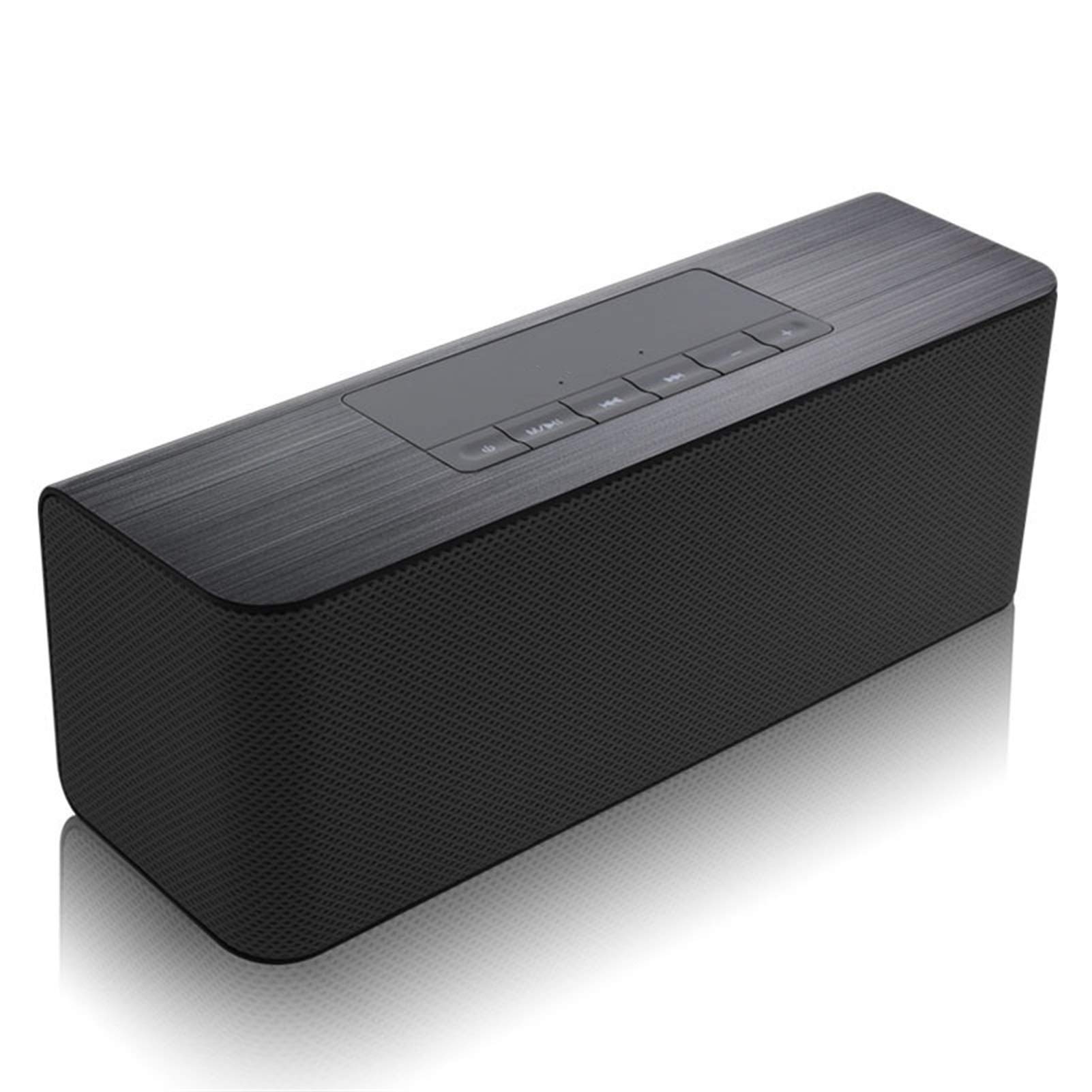 JiaLG Speaker Portable Bluetooth Speaker Stereo Sound 10W System Music Subwoofer Column (Color : Bla