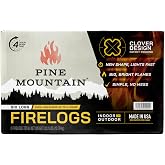 Pine Mountain Traditional 4-Hour Firelog, 6 Logs Long Burning Firelog for Campfire, Fireplace, Fire Pit, Indoor and Outdoor Use