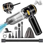 WINWEND Car Vacuum Cleaner High Power - 22000PA Portable Cars Vacuum 4 in 1 Compressed Air Duster & Air Blower & Pump Hand Held Vacuum Cordless with Brushless Motor for Car Home Office Black