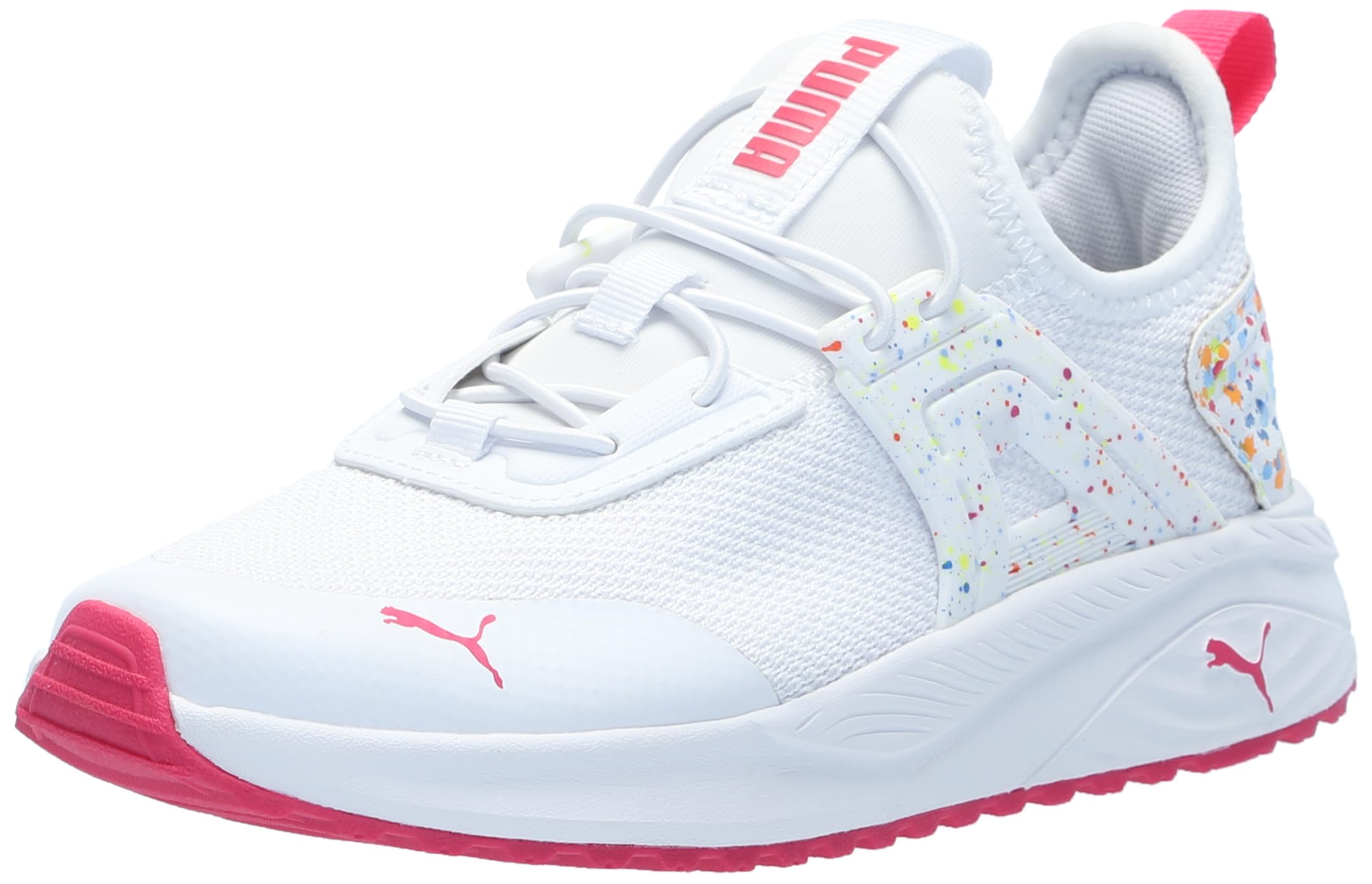 PUMA Shoes Pacer 23 Alternative Closure Sneaker, 1.5 US Unisex Little Kid, White Pink