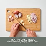 LARHN 3-Piece Bamboo Chopping Board Set 34x22/29x19/24x16 cm Thick 1.5 cm view 4