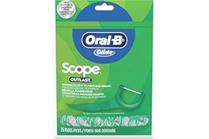 Oral-B Glide Complete with Scope Outlast Mint Flavour Floss Picks, 75 Count