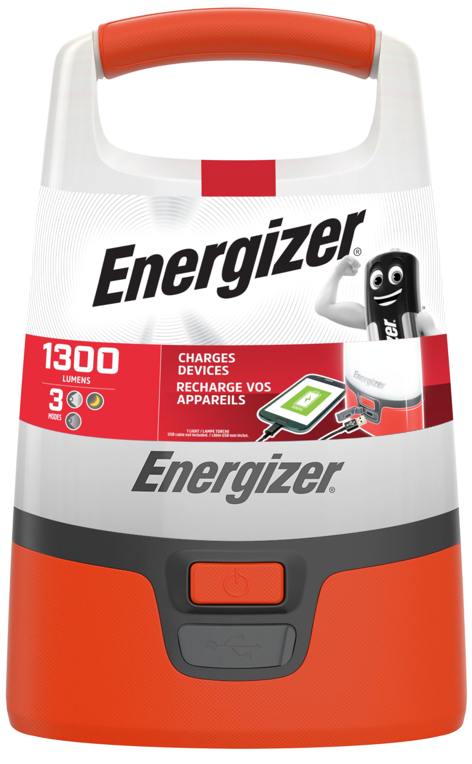 Energizer LED Camping Lantern + POWERBANK-1000 Lumen, Red