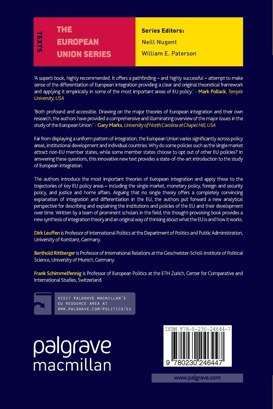 Differentiated Integration Explaining Variation In The European Union The European Union Series Amazon De Leuffen Dirk Rittberger Berthold Schimmelfennig Frank Fremdsprachige Bucher