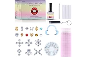 Tpyag Tooth Gem Kit, DIY Crystals Jewelry Kit Teeth Gems Kit, Professional Fashionable Tooth Gems Kit for Teeth, Teeth Jewelry Starter kit, Safe & Easy Application - Long Lasting Sparkle