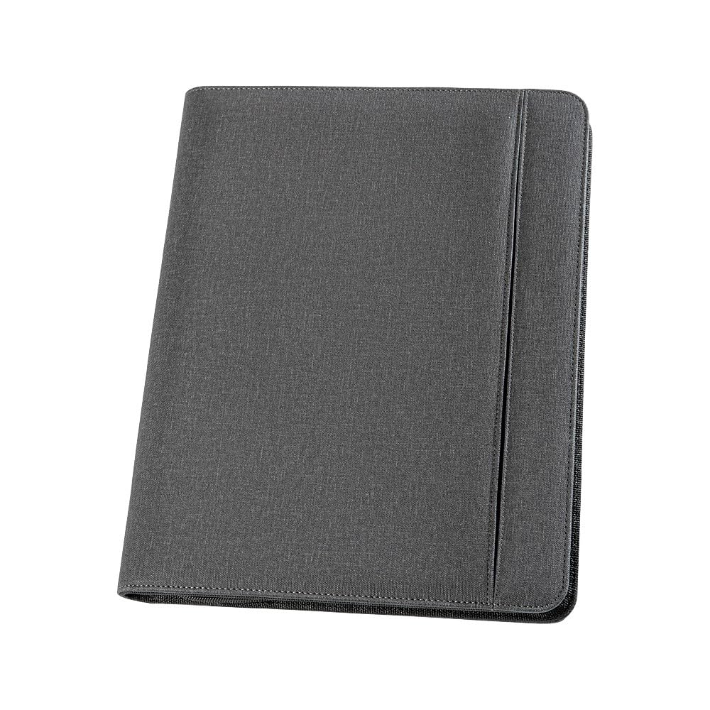 Genie Munich A4 Writing case - Extra Thin and Durable; Nylon and Leather Look; Includes Writing pad; Tablet/Smartphone Holder and Compartment; Pen Holder; Slip Pockets; Business Card Compartment