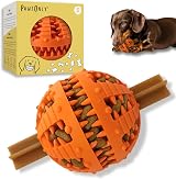 PawsOnly Interactive Treat Dispenser Ball Small Orange Dog Toy