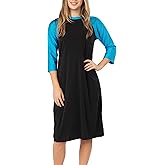 Women's Swim Dress with UPF 50+ Sun Protection, 3/4 Sleeve Performance Active Bathing Suit Dress, Modest Swimwear for Women