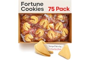 PAILSAIL Fortune Cookies | Individually Wrapped Fortune Cookies for Christmas, Parties, Weddings, Events, and Celebrations with Fun Fortunes Multiple options Pack (75 Pack)