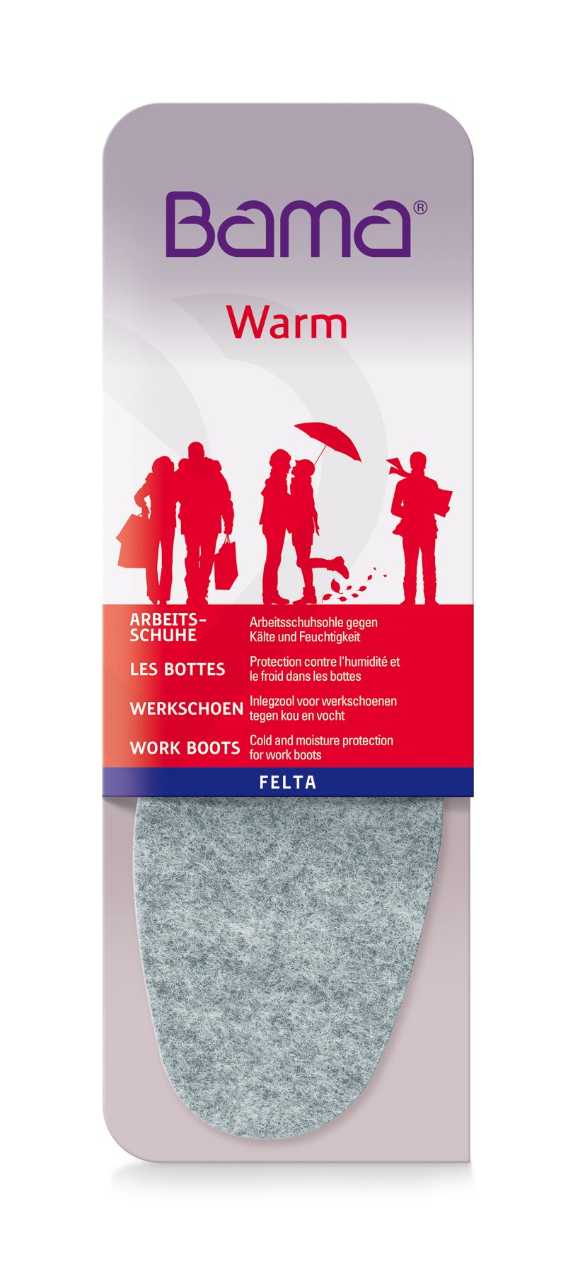 Bama 201300-999-43 "Felta" Insole, Grey, Size 43