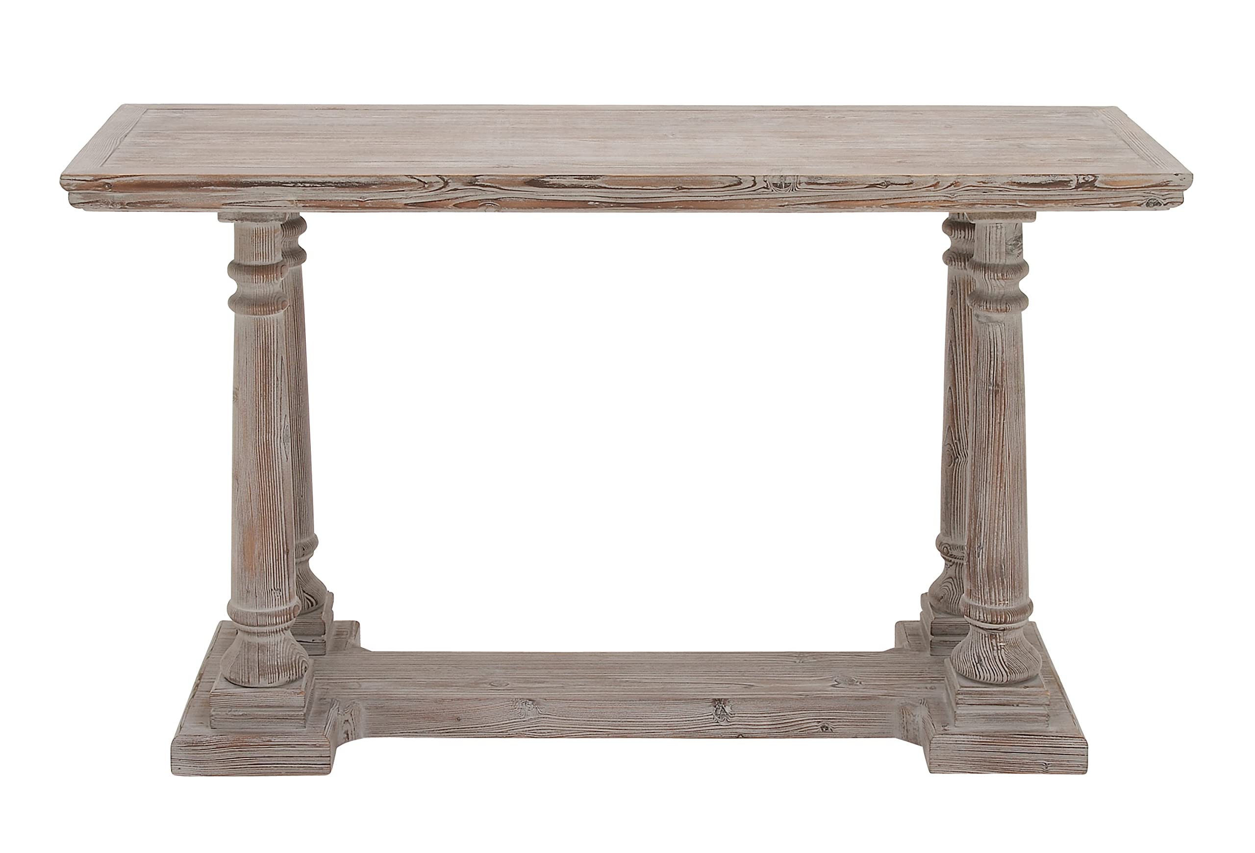 Photo 1 of Deco 79 Wood Console Table with Distressed Accents, 52" x 18" x 30", Light Brown