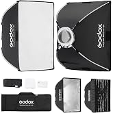 Godox EazyFlow Rect 45x60/17.7x23.6 Foldable Softbox | 1-Second Setup for Flash LED Light,Quick Release Rectangular with Grid &amp; Bowens Mount, Rim Hair Portrait Product Photography