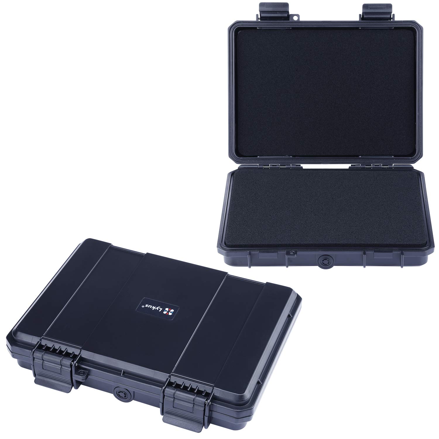 Lykus HC-2110 Mini Hard Case Dry Box with Foam Insert, Interior Size 21x15x3.8 cm, IP66 Splash-Proof