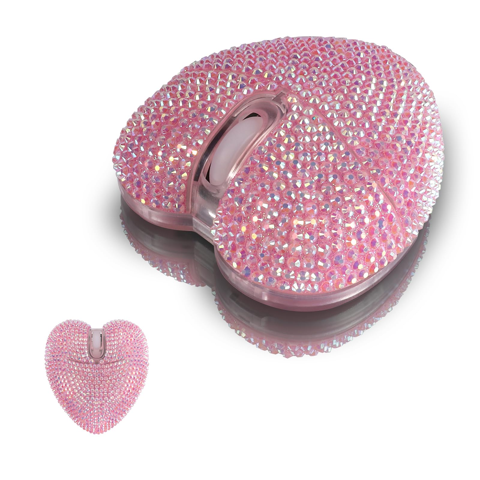 Photo 1 of Stylish Heart-Shaped Wireless Bluetooth Mouse – Rechargeable, Silent, RGB Light and Perfect for Laptop & PC