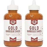 Lillie's Q - Gold Barbeque Sauce, Gluten-Free, Non-GMO, No Preservatives, Gourmet Mustard BBQ Flavor (14.8 oz, 2-pack)