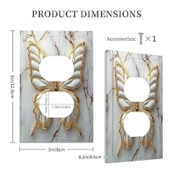 OILbiexn Outlet Covers White Gold Abstract Modern