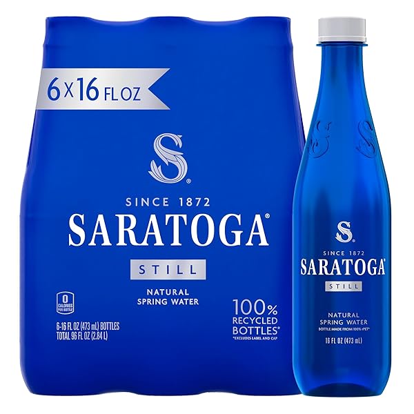 SARATOGA SPRING WATER BOTTLES, 6 PACK – STILL...