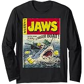 Jaws Pulp Attack Comic Cover Long Sleeve T-Shirt