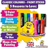 Little Brian Paint Sticks 12 Pack Assorted Colours Mess Free Twist Up Paint view 3