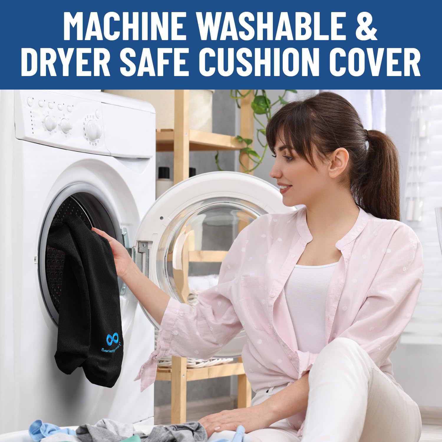 Everlasting Comfort Ventilated Wheelchair Cushions for Pressure Relief - Gel Memory Foam Wheel Chair Seat Cushion Pad for Seniors and Adults & Pain Relief - Soft Non-Slip Cover - Office Accessories