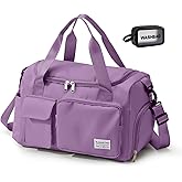 Small Gym Bag for Women, Travel Duffle Bag Carry On Weekender Bag with Shoe Compartment