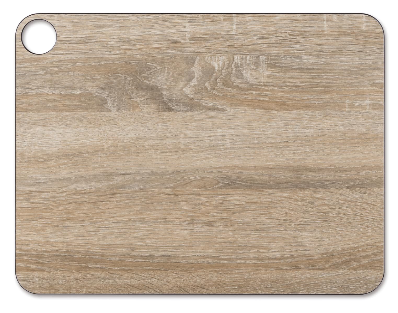 ARCOS Cutting Board with Hanger and Wood Style, Smooth Surface for Chopping Food in Cellulose Fibre and Resin, Professional Meat and Vegetable Cutting Utensil, Serving Board, Color Brown, 17" x 13"