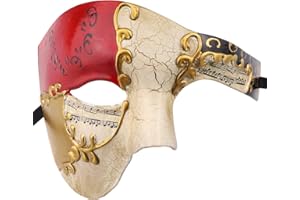 Thmyo Half Face Men's Phantom Of The Opera Vintage Design Venetian Carnival Masquerade Mask