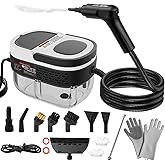 Svlvhool Steam Cleaner 2500W Handheld Steamer with 1.6L Tank, 3 Steam Levels, Portable Steam Cleaning Machine for Home, Car Detailing, Furniture, Bed Bugs & Grout – White