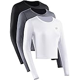 NELEUS Women's 3 Pack Compression Workout Athletic Shirt