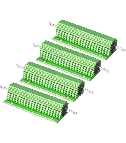 PATIKIL 100W 1.5 Ohm Résistance Coque Aluminium Dorée - Lot De 4 Pièces