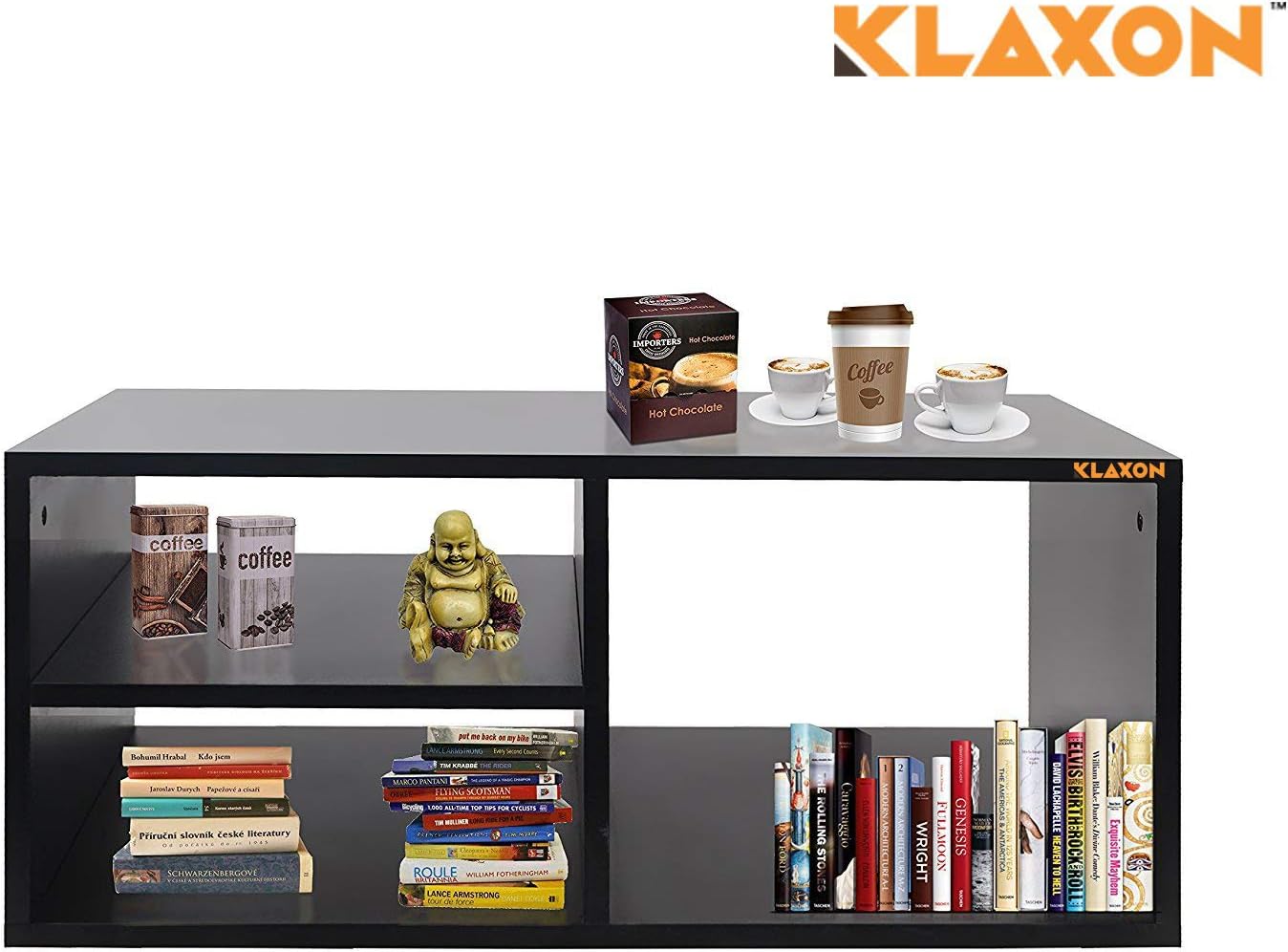 Klaxon Claus Engineered Wood Coffee Table/Centre Table, Tea Table (Black)
