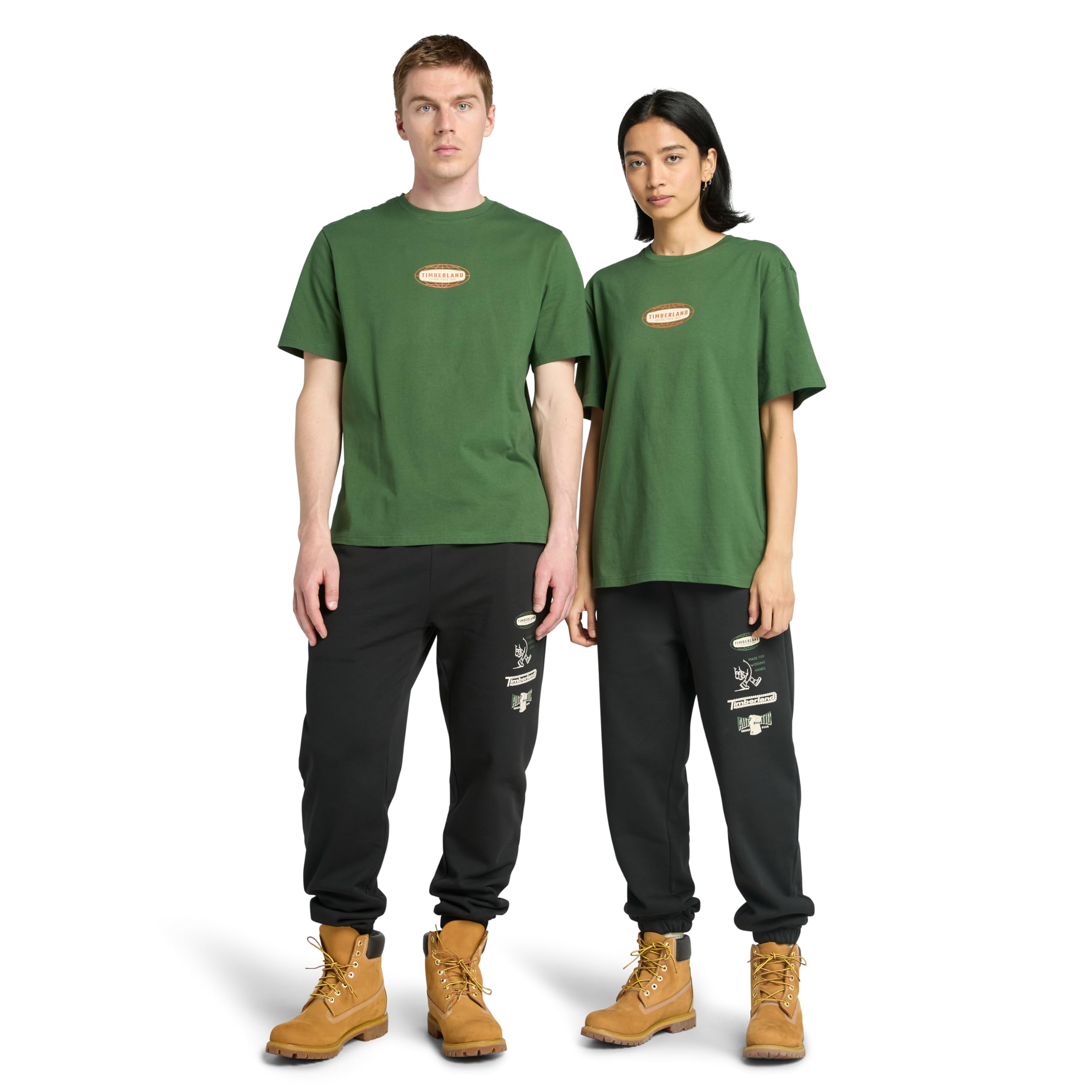 Timberland Men's Short Sleeve Front and Back