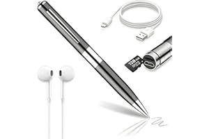 Digital Voice Recorder Pen with 128GB SD Card, Voice Activated Audio Recording Device, 15 Hour Battery and Noise Reduction, P