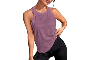 OYOANGLE Women's Camo Print Sleeveless Workout Shirts Exercise Running Tank Tops Active Gym Tops