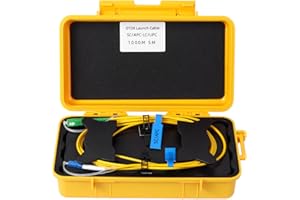 MOOCCI OTDR Launch Cable Box SCAPC to LC/UPC Single Mode 1000 Meter Fiber Optic OTDR Launch Cord Dead Zone Eliminator Extension Cord Fiber Optic Optical Cable Tester Tool