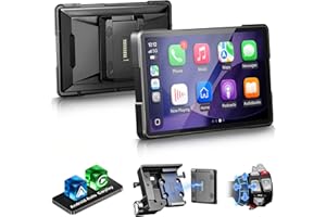 LBW Upgrade 5 Inch Motorcycle Carplay GPS Navigation, Wireless CarPlay/Android Auto for Motorcycle, IPS Waterproof Touch Scre