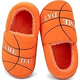INMINPIN Kids Toddler Ball Sports Slippers Girls Boys Cozy Warm House Shoes Memory Foam Non-Slip Indoor Outdoor Slippers for Sports Fan (Toddler/Little Kid/Big Kid)