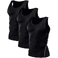 NELEUS Men's 3 Pack Athletic Compression Under Base Layer Sport Tank Top