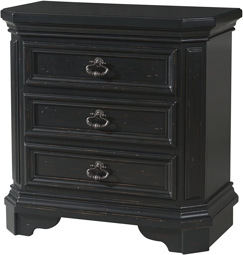 Abbey Avenue Hayden 3 Drawer Nightstand W Usb Pine Espresso Amazon Co Uk Kitchen Home