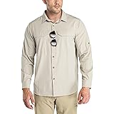 Outdoor Ventures Men's Long Sleeve Hiking Shirt UV Protection Cooling Shirt for Fishing Travel,Stretch and Quick Dry