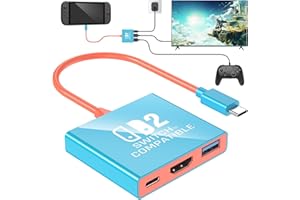 KOVA Switch 2 TV Dock, Travel Accessories for Nintendo Switch 2 Docking Station, Support 4K@60Hz TV Mode, Portable TV Adapter for Home/Travel/Party with HDMI 2.0/PD 100W/USB 3.0 Port
