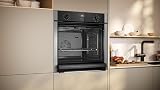 Neff N50 Slide&Hide Single Oven A+ Black with Steel Trim view 10