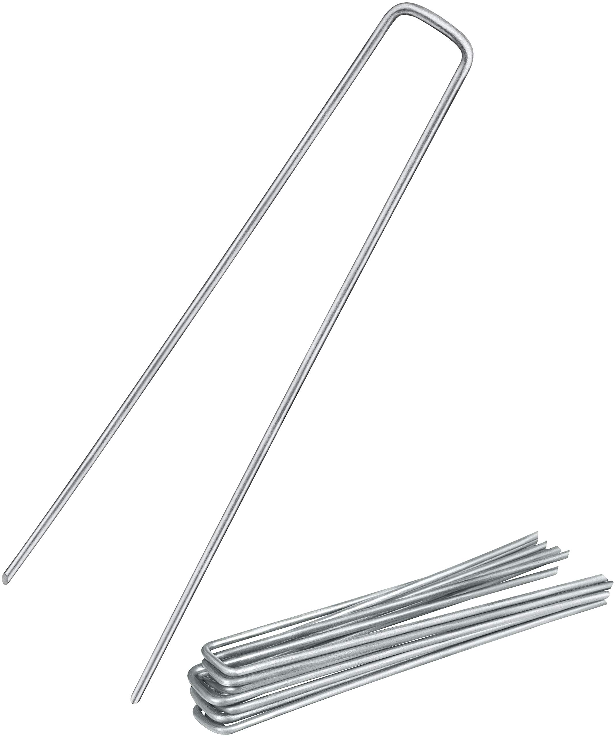 Balinco 250x Anti-ROST ground anchors | ground anchors | ground nails made of galvanised steel for fastening weed fleece | weed foil | garden fleece | fence & net or for camping - (250, 250x25x4,1 mm) โ image 1