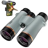 10x42 ED Binoculars for Adults High Powered with Phone Adapter, Waterproof Binoculars with ED Lenses, Super Bright Clear for Bird Watching, Hiking, Cruise Ship, Wildlife Viewing and Outdoor Activities