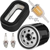 HIFROM 11013-2139 Air Filter Combo Pre-Filter with 49065-7010 Oil Filter Fuel Filter Spark Plug Tune Up Kit replacement for Kawasaki FD620D FD661D John Deere 425 445 2500 2500A Lawn Mower