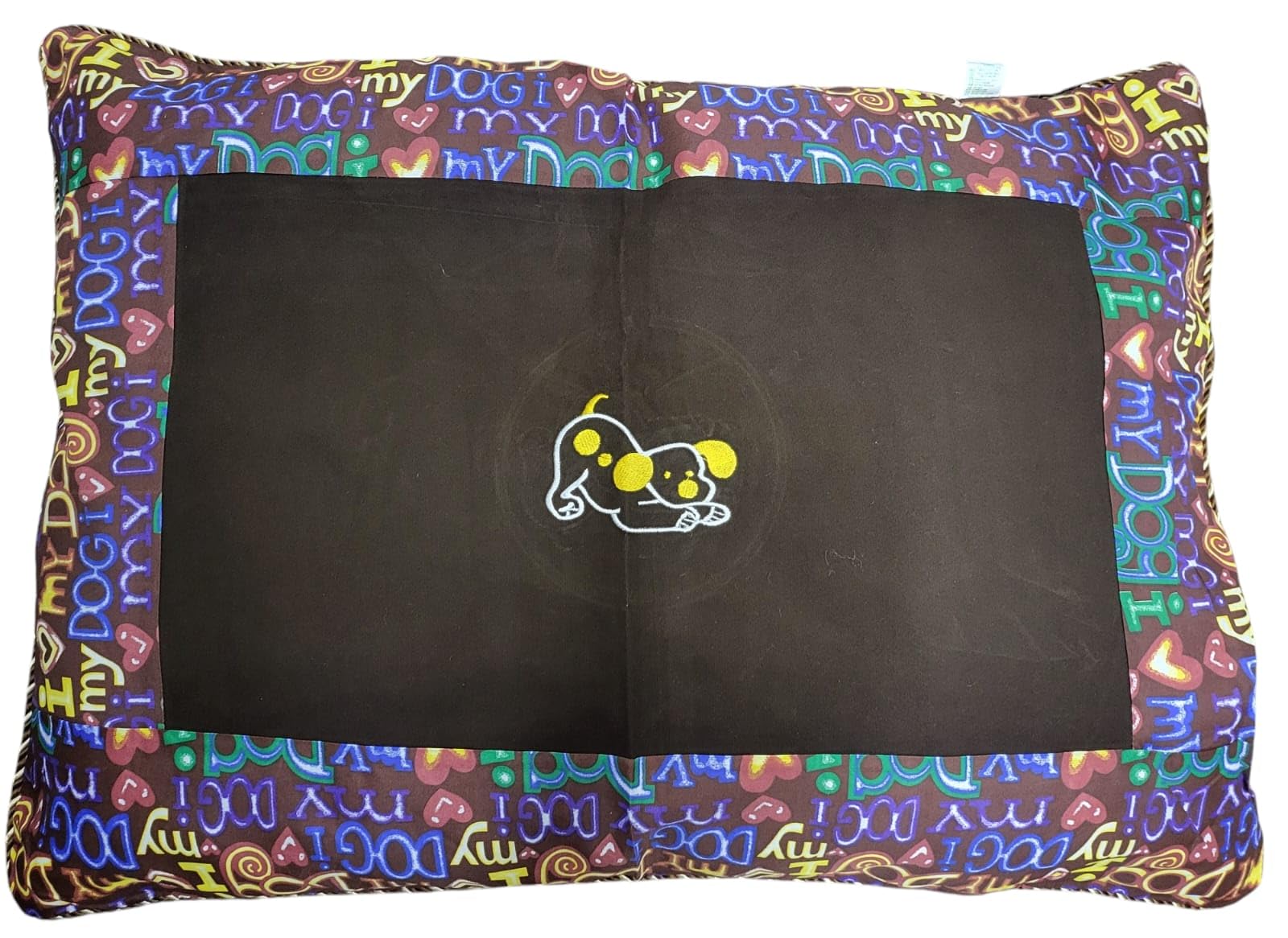 Voice7 Printed I Love My Dog Bed Pillow Cover Large 29"x39" Removable Zipped Polycotton Outer Covers, No Filling, Ideal Pet Pillowcases for Large Breeds & Senior Dogs (29 x 39 inches, I Love My Dog)